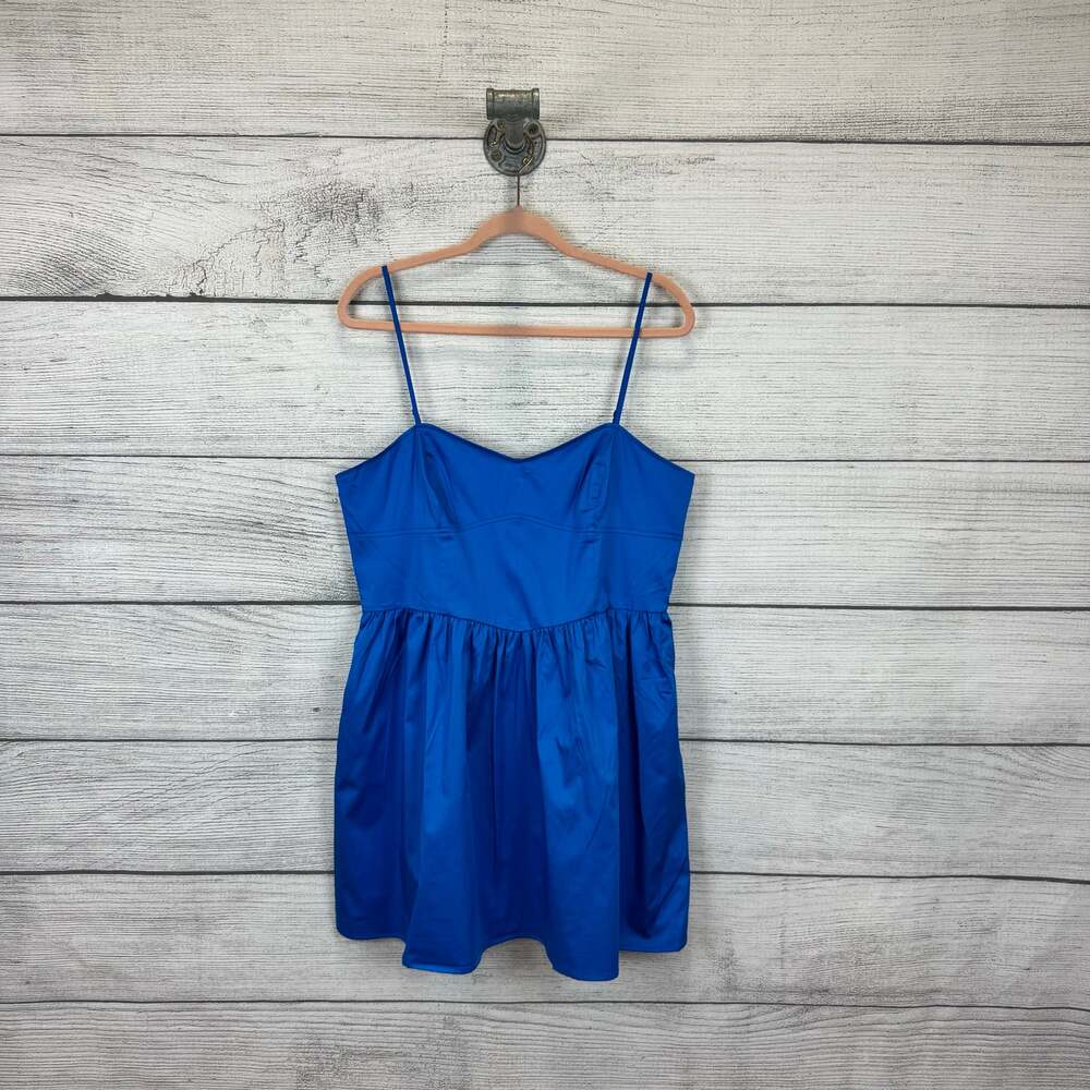 French Connection Women's Blue Sweetheart Sleeveless Mini Dress Size 12
